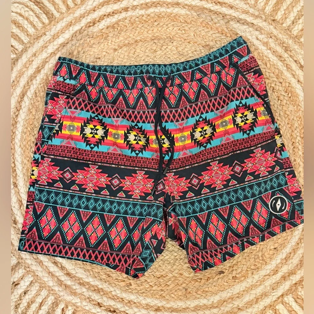 🌾 Dravus Board Shorts‎ with Aztec Pattern
